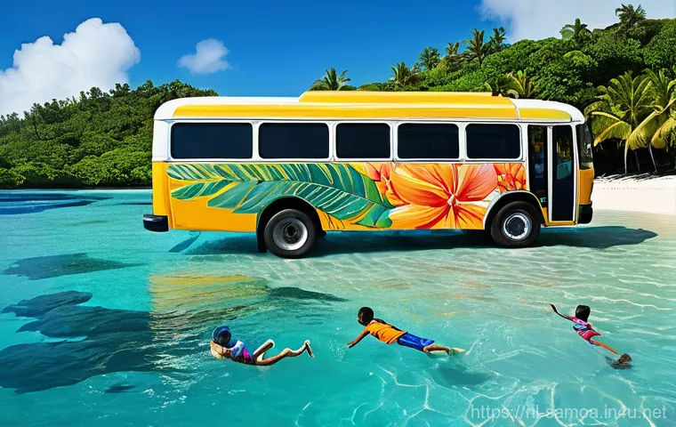 사모아 유학 생활 및 교육 제도 - **Prompt 2: Academic Exploration in a Tropical Paradise**
    "A scene depicting international and S...